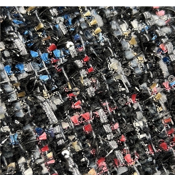 ZARA Sparkle Tweed Blazer With Pearl Buttons - Picture 4 of 5